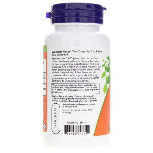 Panax Ginseng 500 Mg, NOW